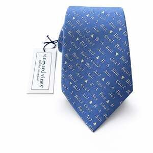 Vineyard Vines Custom Collection Silk Tie Golf Score Pattern Blue